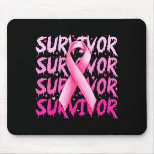 Breast Cancer Survivor Nk Ribbon Breast Cancer Awa Mouse Mat