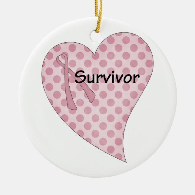 breast cancer survivor ornament (Front)