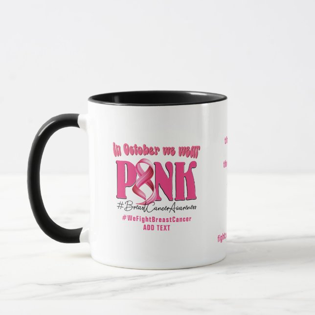 Breast Cancer Survivor Pink Ribbon Inspirational Mug (Left)