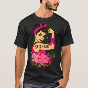 Breast Cancer Survivor Rosie Riveter Nk Awareness  T-Shirt