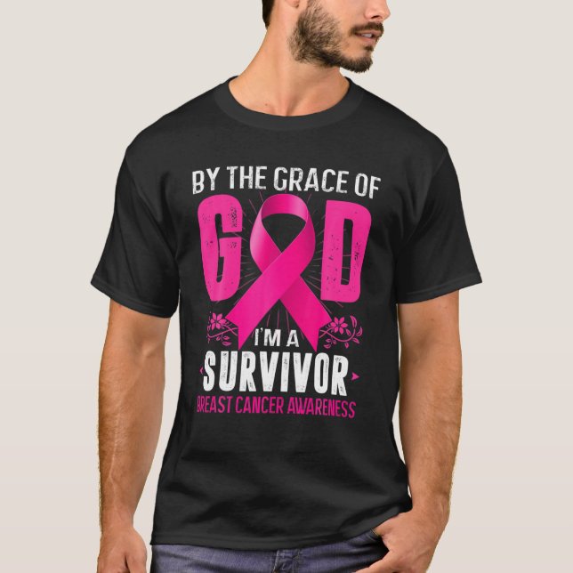 Breast Cancer Survivor Shirt Support Pink Ribbon G (Front)