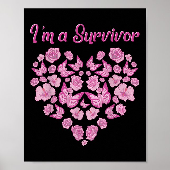 Breast Cancer Survivor Shirts For Women Im A Survi Poster (Front)