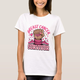 Breast Cancer Survivor – Strong Pink Awareness T-Shirt
