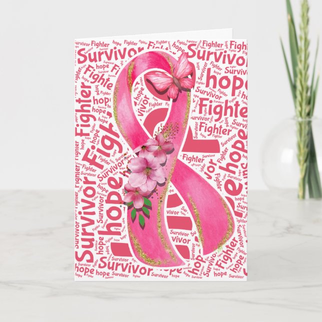 Breast Cancer Survivor Support Awareness Card (Front)