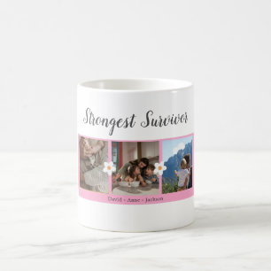Breast Cancer Survivor Three Photo Collage Mug