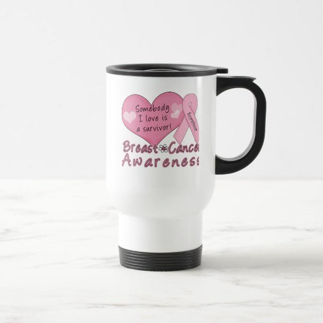 Breast Cancer Survivor Travel Mug (Right)