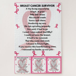 BREAST CANCER SURVIVOR Wall Art Jigsaw Puzzle
