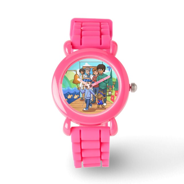 Breast Cancer Survivor Watch for Kids- Pink (Front)