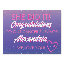 Breast Cancer Survivor Yard Sign