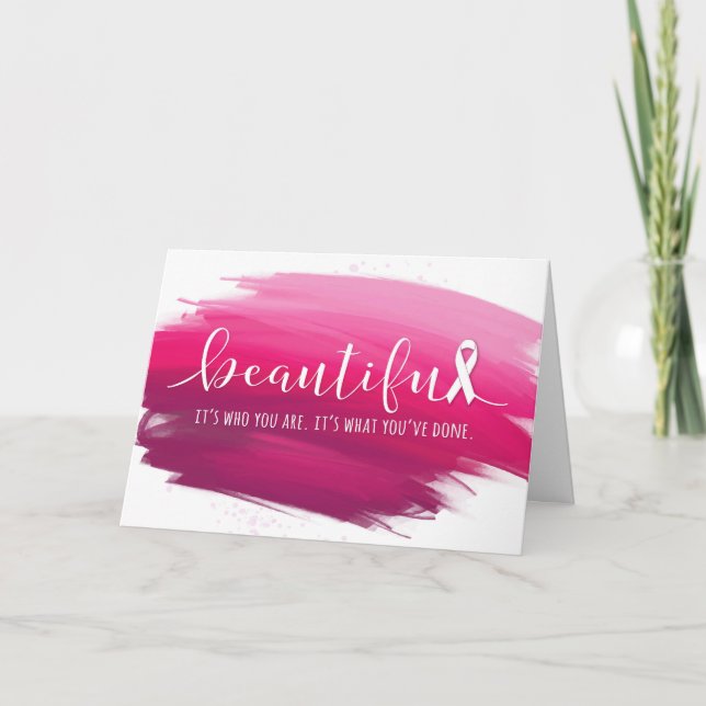 Breast Cancer Survivor You are Beautiful Card (Front)