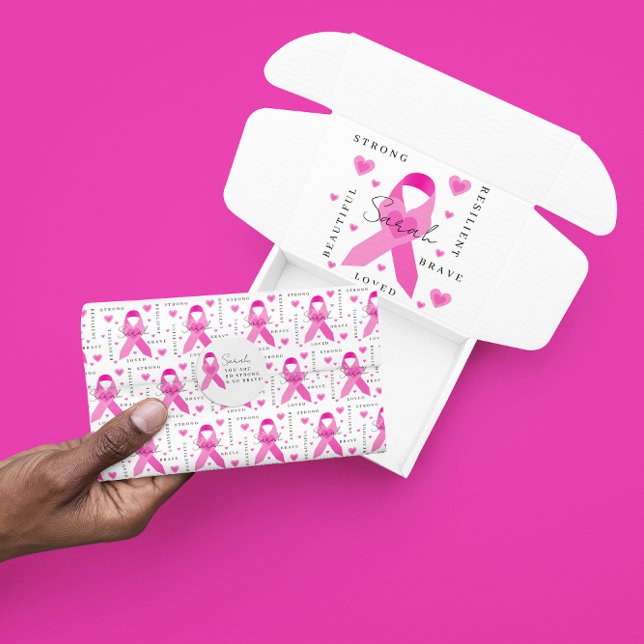 Breast Cancer Tissue Paper (Empower someone with cancer with this thoughtful personalized tissue paper! Matching collection! )