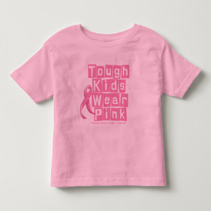 Breast Cancer Tough Kids Wear Pink Toddler T-Shirt