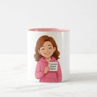 Breast cancer Two-Tone coffee mug