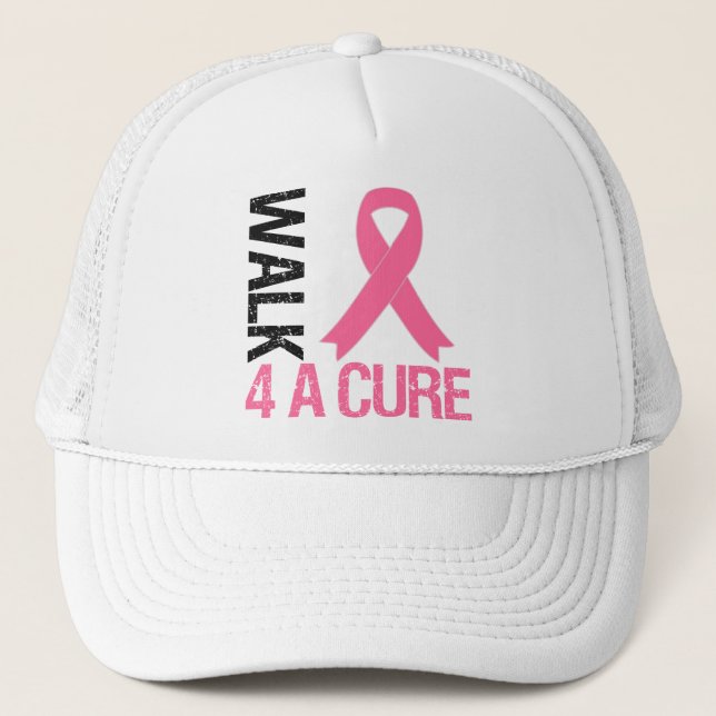 Breast Cancer Walk For A Cure Trucker Hat (Front)