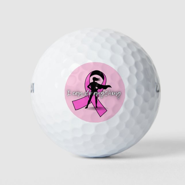 Breast Cancer Warrior Address Labels Golf Balls (Front)