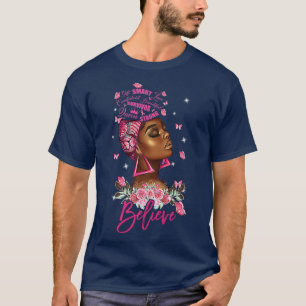 Breast Cancer Warrior Awareness Black Queen Women T-Shirt