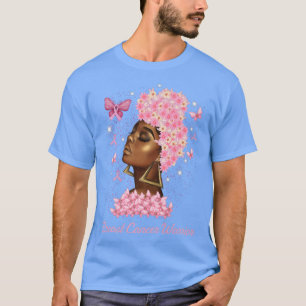 Breast Cancer Warrior Awareness Black Woman Queen T-Shirt