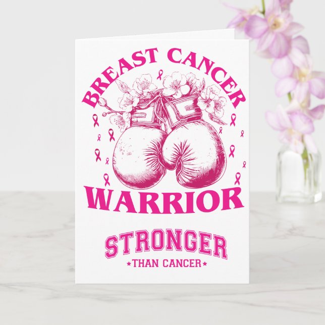 Breast Cancer Warrior Awareness Card (Orchid)