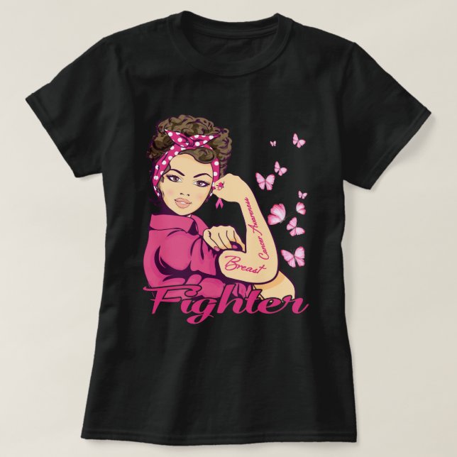 Breast Cancer Warrior Awareness Tee Support Believ (Design Front)