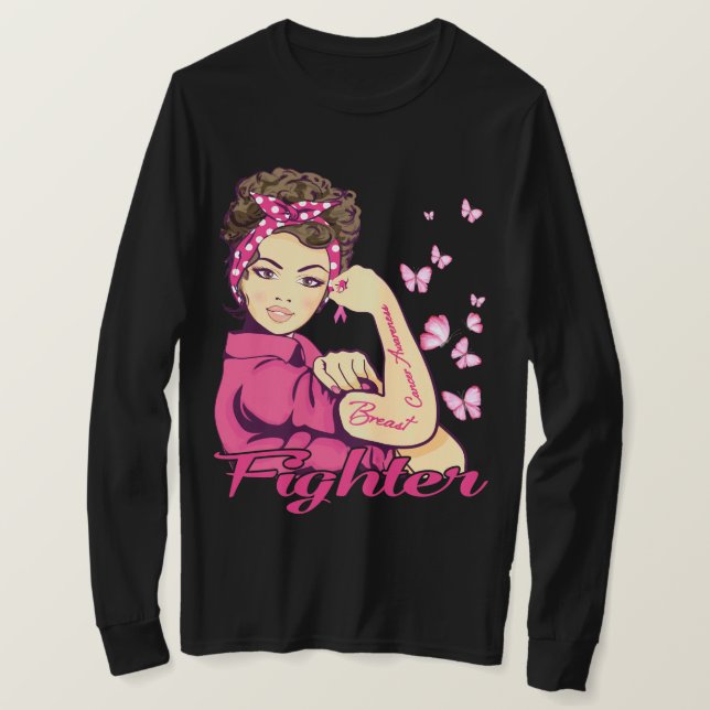 Breast Cancer Warrior Awareness Tee Support Believ (Design Front)