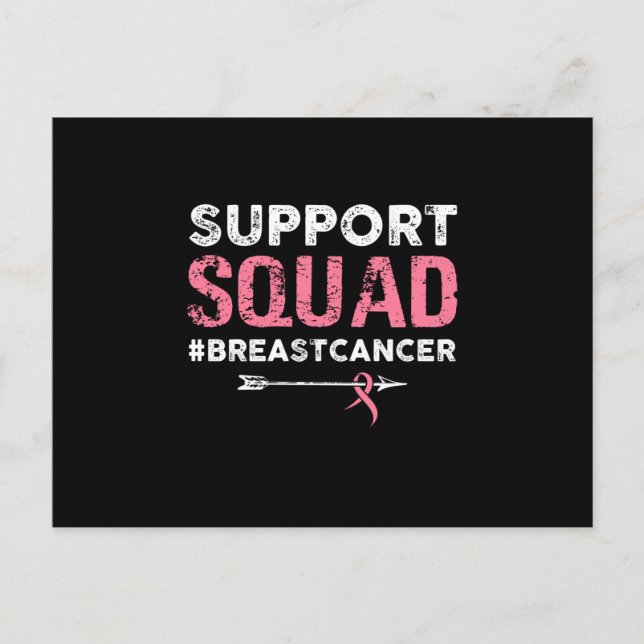 Breast Cancer Warrior Breast Cancer Awareness Invitation Postcard (Front)