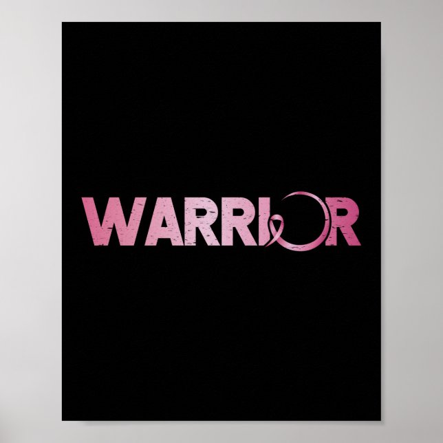 Breast Cancer Warrior Breast Cancer Awareness Poster (Front)