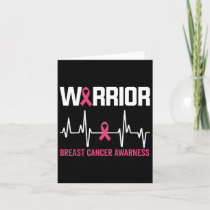 Breast Cancer Warrior Pink Ribbon Awarness Card