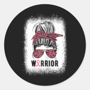 Breast Cancer Warrior Pink Ribbon Breast Cancer Aw Classic Round Sticker