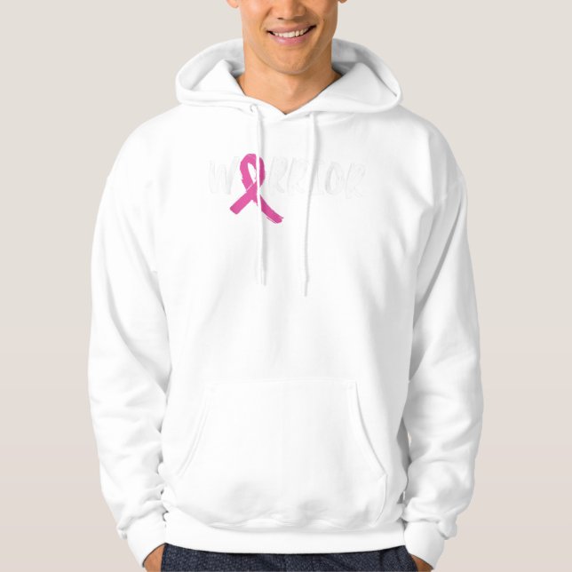 Breast Cancer Warrior Pink Ribbon  Gift Women Hoodie (Front)