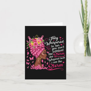 Breast Cancer Warrior Pink Ribbon I'm The Storm Bl Card