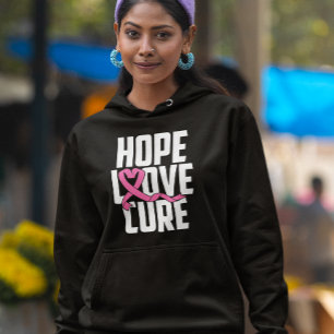 Breast Cancer Warrior Pink Ribbon Survivor Fighter Hoodie