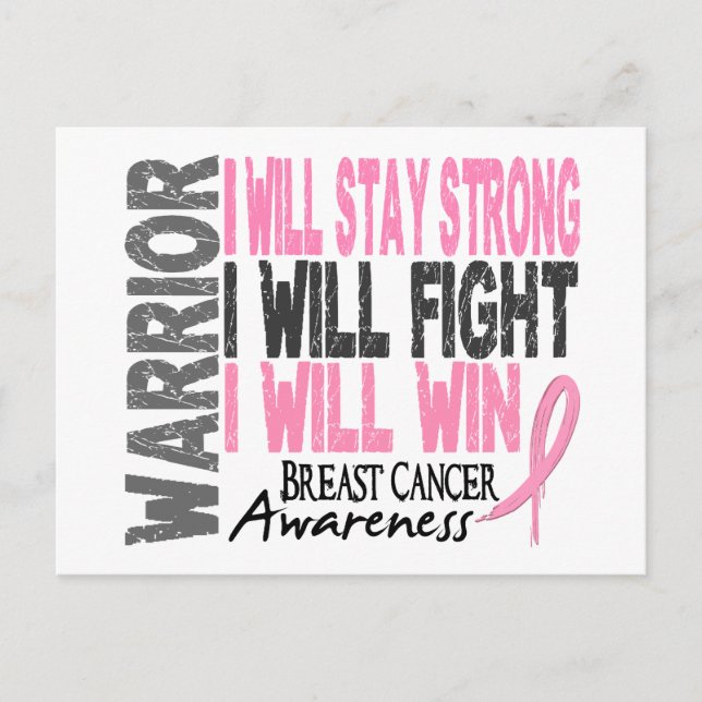 Breast Cancer Warrior Postcard (Front)