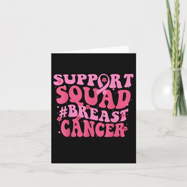 Breast Cancer Warrior Support Squad Breast Cancer  Card (Front)