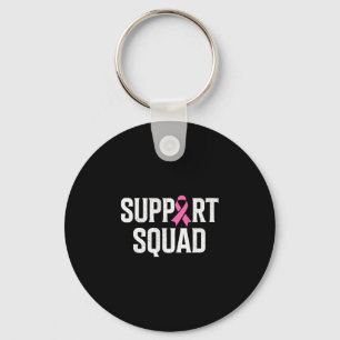 Breast cancer warrior support squad breast cancer key ring