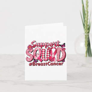Breast Cancer Warrior Support Squad Pink Ribbon Wo Card