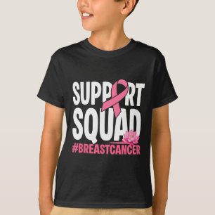Breast Cancer Warrior Support Squad Pink Ribbon Wo T-Shirt