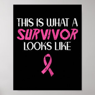 Breast Cancer What Survivor Look Like Awareness Ri Poster