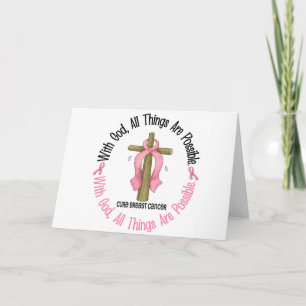 Breast Cancer WITH GOD CROSS 1 Card