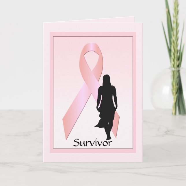 Breast Cancer Woman Survivor Greeting Card (Front)