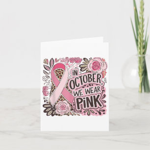 Breast Cancer Women Halloween In October We Wear N Card