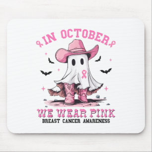 Breast Cancer Women Halloween In October We Wear N Mouse Mat