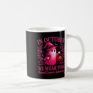 Breast Cancer Women Halloween In October We Wear P Coffee Mug
