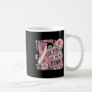 Breast Cancer Women Halloween In October We Wear P Coffee Mug