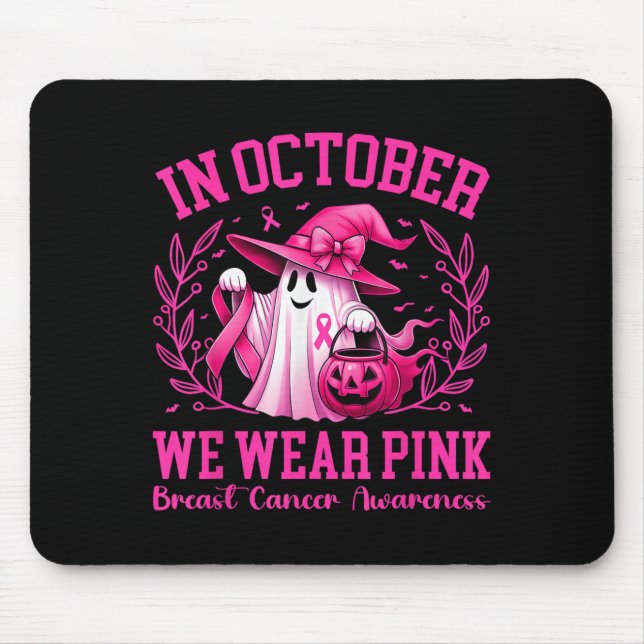 Breast Cancer Women Halloween In October We Wear P Mouse Mat (Front)