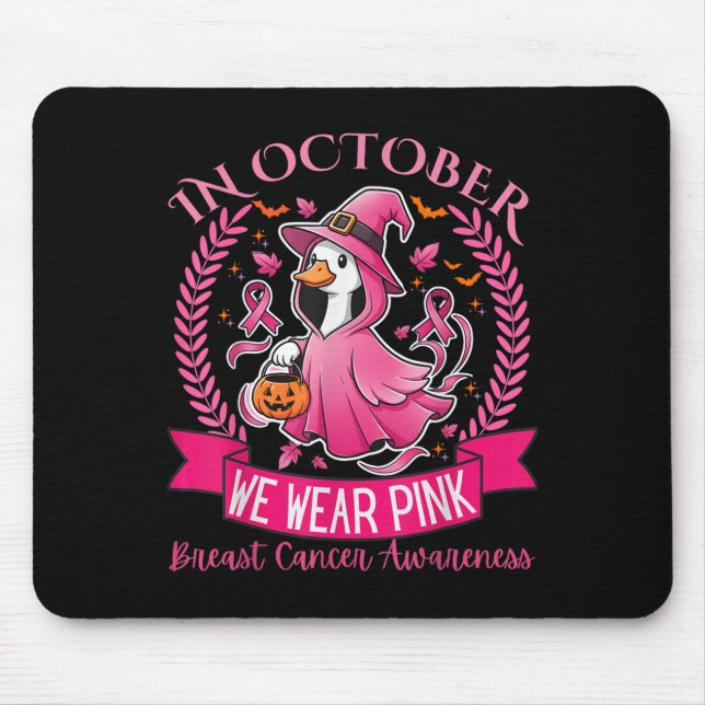Breast Cancer Women Halloween In October We Wear P Mouse Mat (Front)