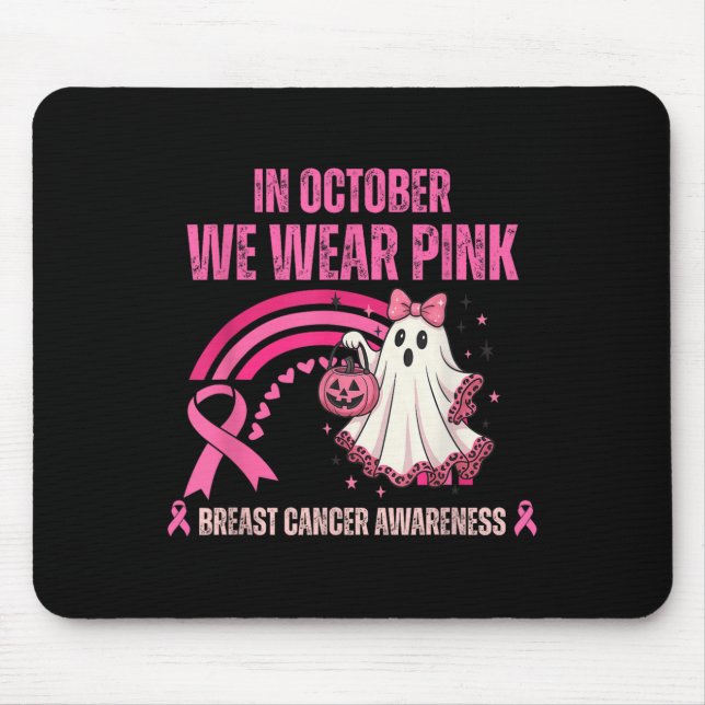 Breast Cancer Women Halloween In October We Wear P Mouse Mat (Front)
