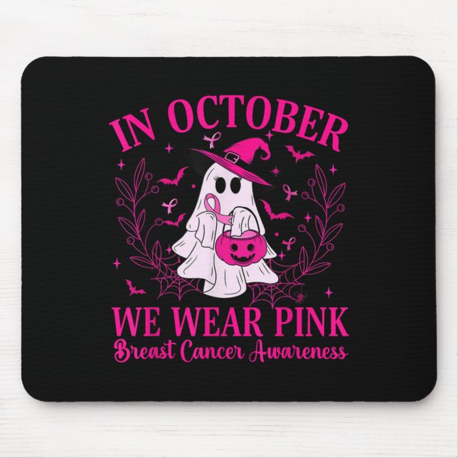 Breast Cancer Women Halloween In October We Wear P Mouse Mat (Front)