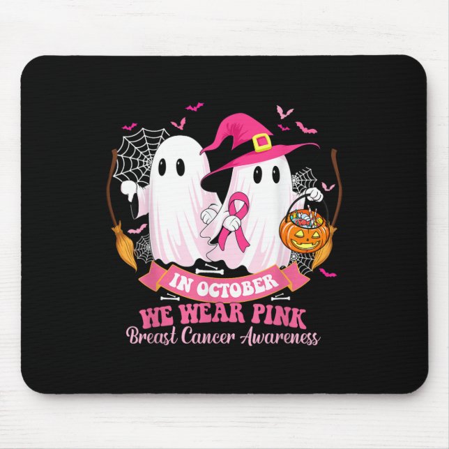 Breast Cancer Women Halloween In October We Wear P Mouse Mat (Front)
