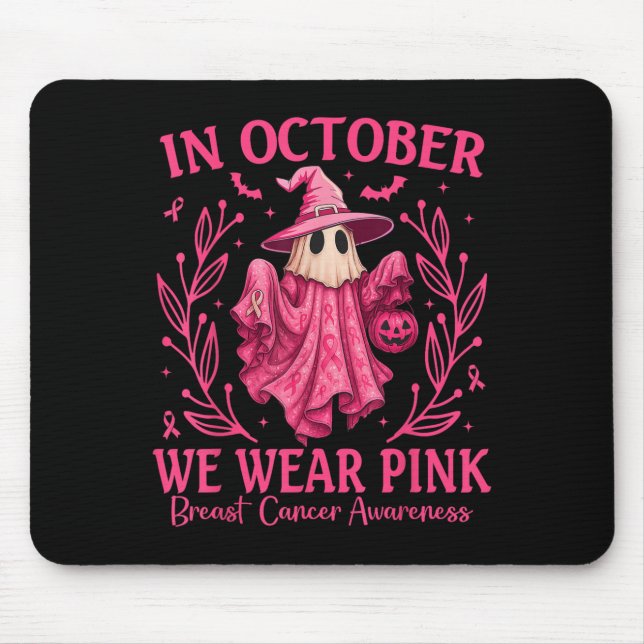 Breast Cancer Women Halloween In October We Wear P Mouse Mat (Front)