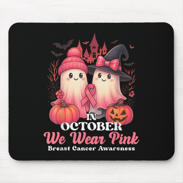 Breast Cancer Women Halloween In October We Wear P Mouse Mat (Front)